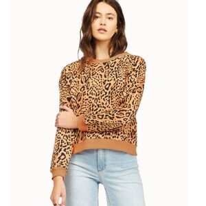 Billabong Sun Shrunk Sweatshirt-Animal Womens Size XS/6